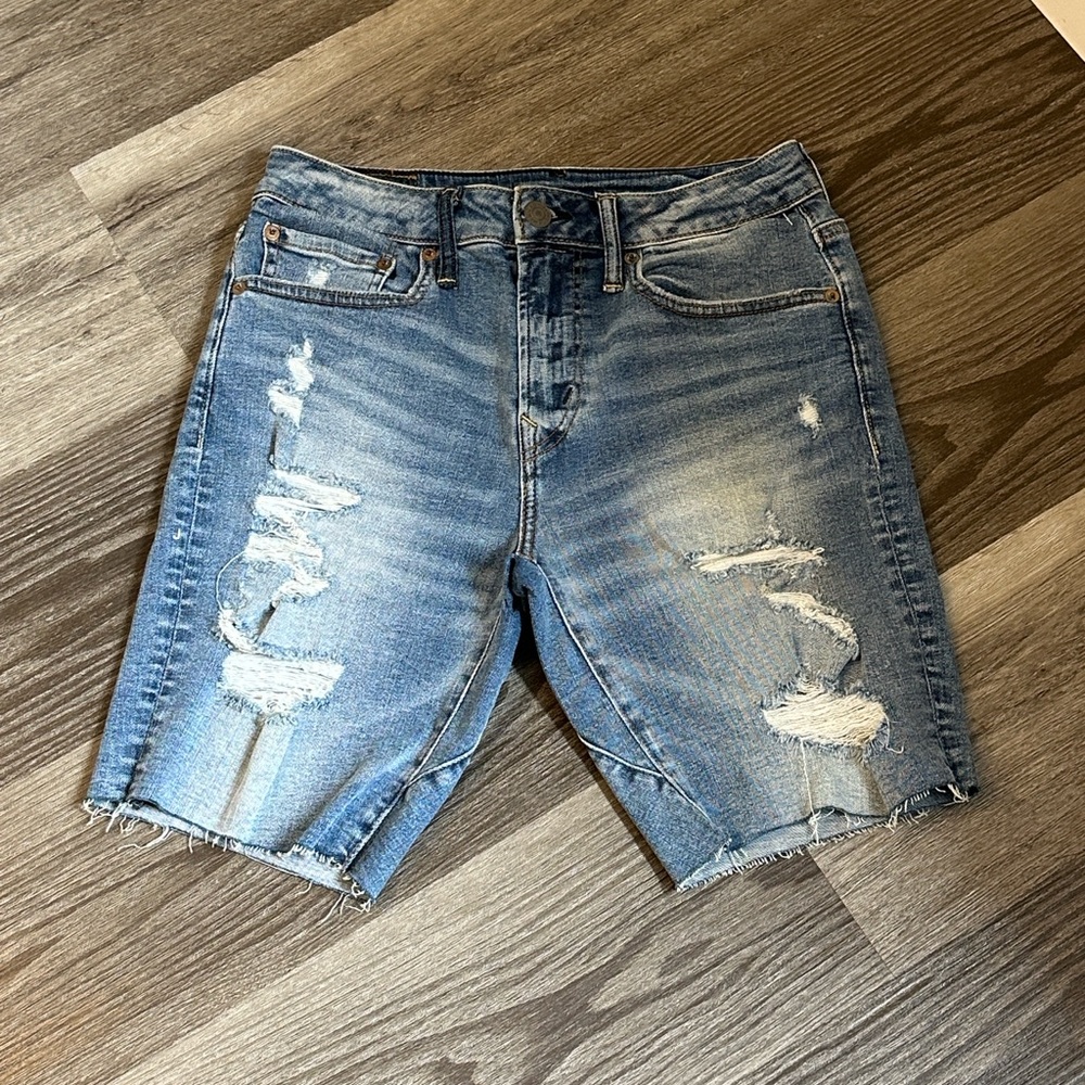 American Eagle Outfitters Light Blue Jean Shorts - Picture 3 of 9